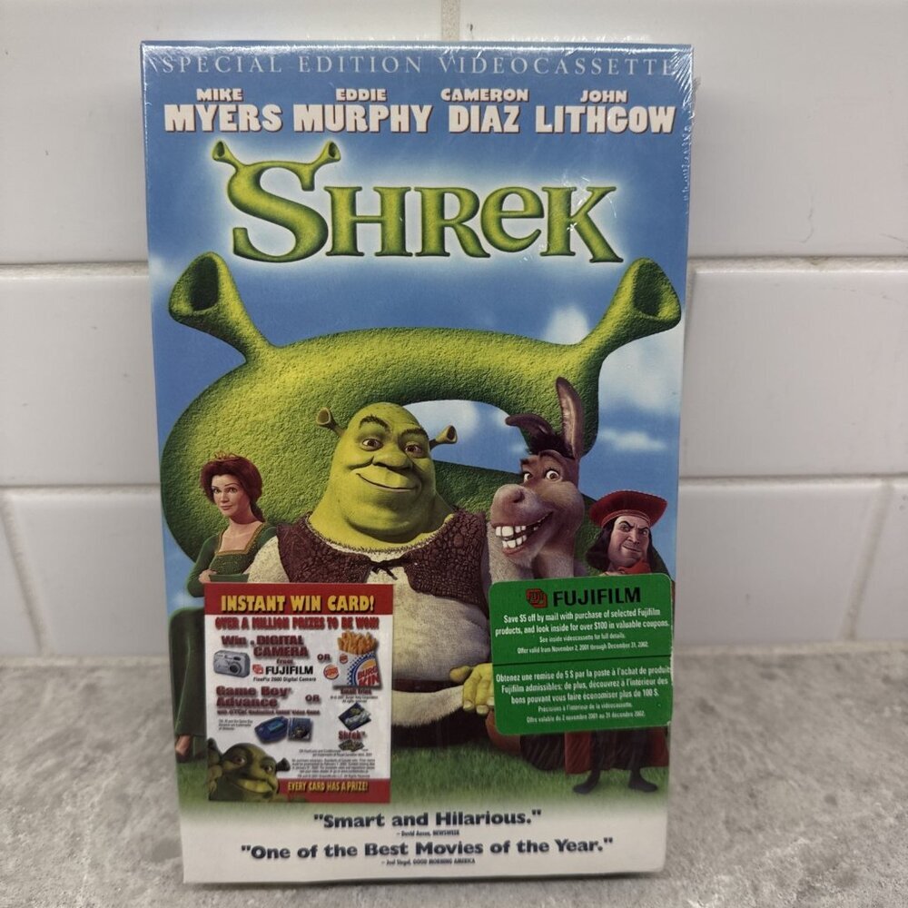 SHREK Vhs 2001 Special Edition Big Box VHS RARE - BRAND NEW & FACTORY SEALED
